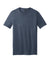 District DT6500 Mens Very Important Short Sleeve V-Neck T-Shirt Heather Navy Blue Flat Front