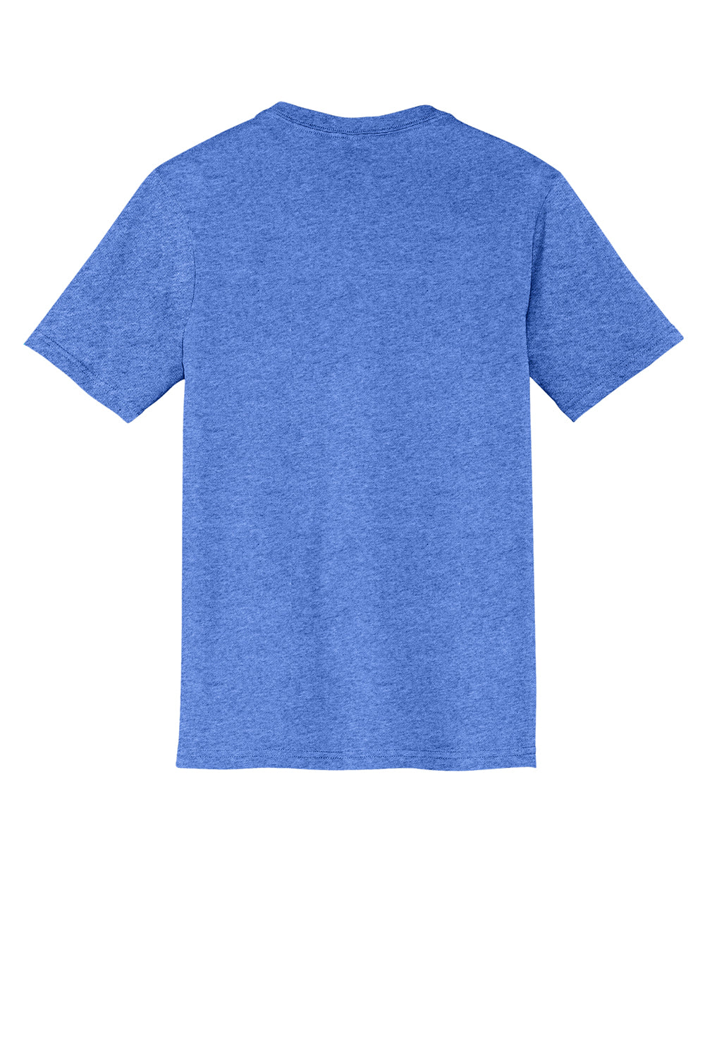 District DT6500 Mens Very Important Short Sleeve V-Neck T-Shirt Heather Royal Blue Flat Back