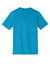 District DT6500 Mens Very Important Short Sleeve V-Neck T-Shirt Light Turquoise Blue Flat Back