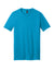 District DT6500 Mens Very Important Short Sleeve V-Neck T-Shirt Light Turquoise Blue Flat Front