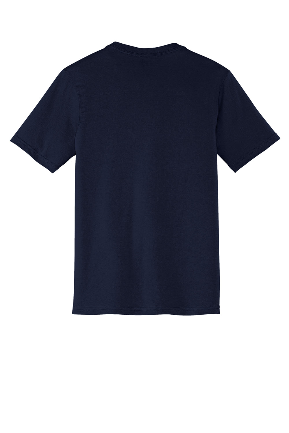 District DT6500 Mens Very Important Short Sleeve V-Neck T-Shirt New Navy Blue Flat Back