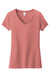 District DT6503 Womens Very Important Short Sleeve V-Neck T-Shirt Blush Frost Flat Front