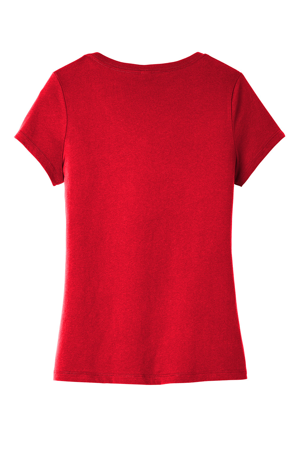 District DT6503 Womens Very Important Short Sleeve V-Neck T-Shirt Classic Red Flat Back