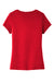 District DT6503 Womens Very Important Short Sleeve V-Neck T-Shirt Classic Red Flat Back