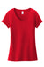 District DT6503 Womens Very Important Short Sleeve V-Neck T-Shirt Classic Red Flat Front