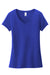 District DT6503 Womens Very Important Short Sleeve V-Neck T-Shirt Deep Royal Blue Flat Front