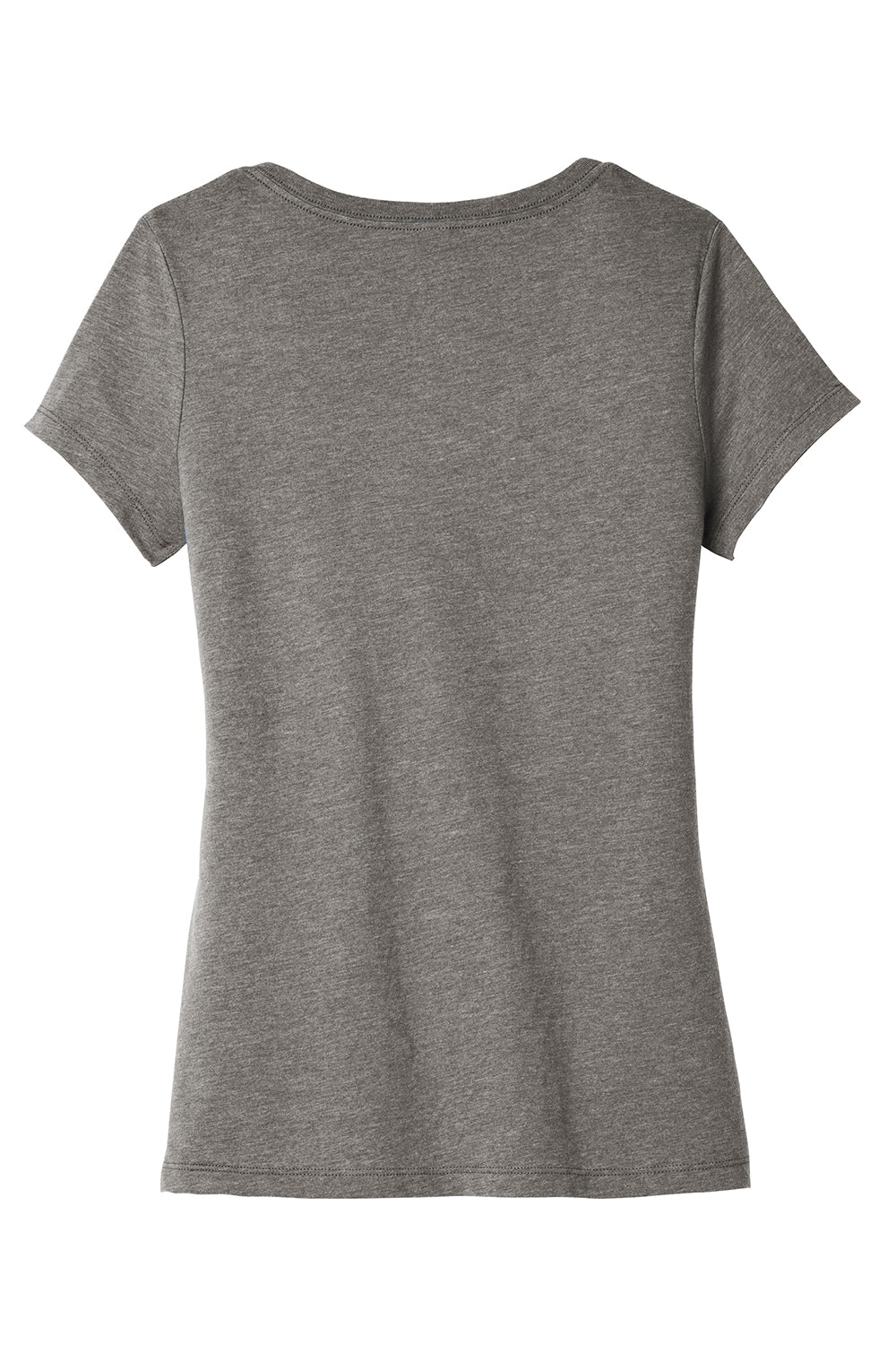 District DT6503 Womens Very Important Short Sleeve V-Neck T-Shirt Grey Frost Flat Back