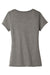 District DT6503 Womens Very Important Short Sleeve V-Neck T-Shirt Grey Frost Flat Back