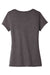 District DT6503 Womens Very Important Short Sleeve V-Neck T-Shirt Heather Charcoal Grey Flat Back