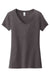 District DT6503 Womens Very Important Short Sleeve V-Neck T-Shirt Heather Charcoal Grey Flat Front