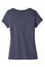 District DT6503 Womens Very Important Short Sleeve V-Neck T-Shirt New Navy Blue Flat Back