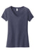 District DT6503 Womens Very Important Short Sleeve V-Neck T-Shirt New Navy Blue Flat Front