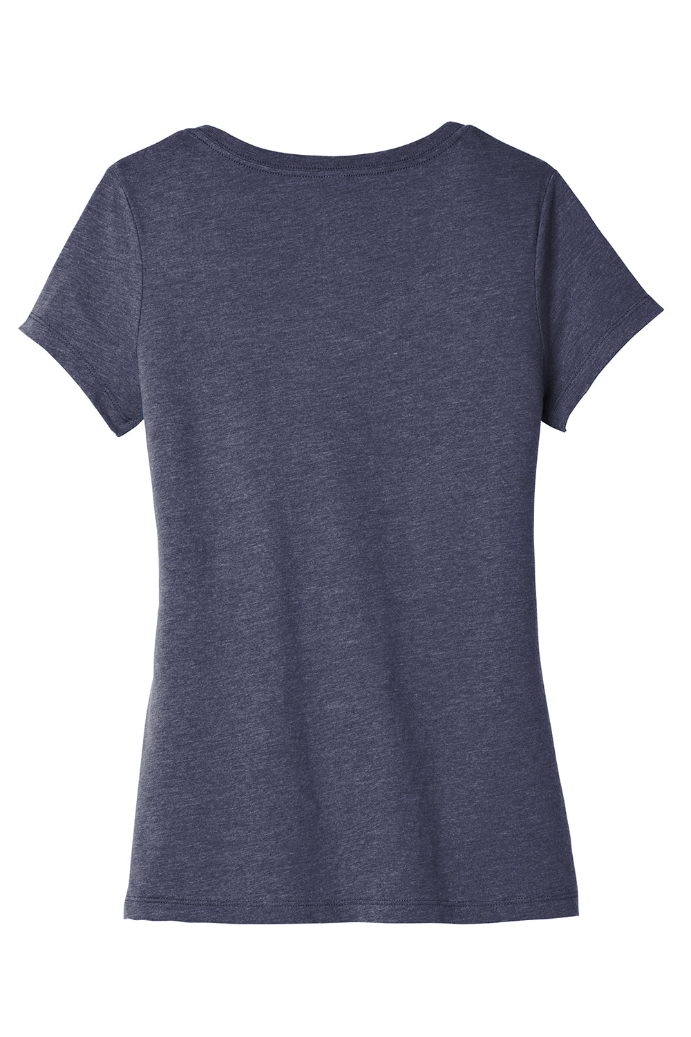 District DT6503 Womens Very Important Short Sleeve V-Neck T-Shirt Heather Navy Blue Flat Back