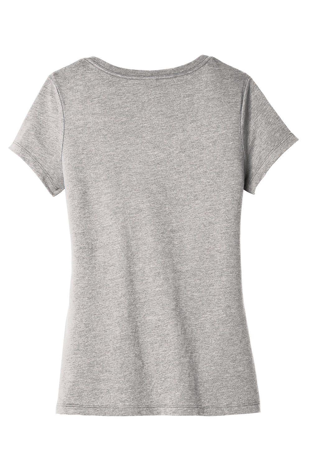 District DT6503 Womens Very Important Short Sleeve V-Neck T-Shirt Heather Light Grey Flat Back