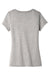 District DT6503 Womens Very Important Short Sleeve V-Neck T-Shirt Heather Light Grey Flat Back