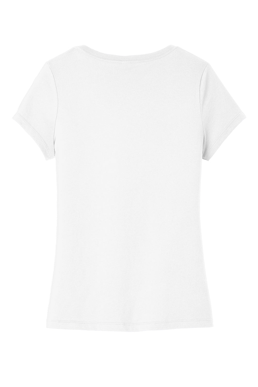 District DT6503 Womens Very Important Short Sleeve V-Neck T-Shirt White Flat Back