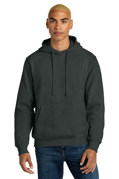 District DT6600 Mens V.I.T. Heavyweight Fleece Hooded Sweatshirt Hoodie Charcoal Grey Model Front