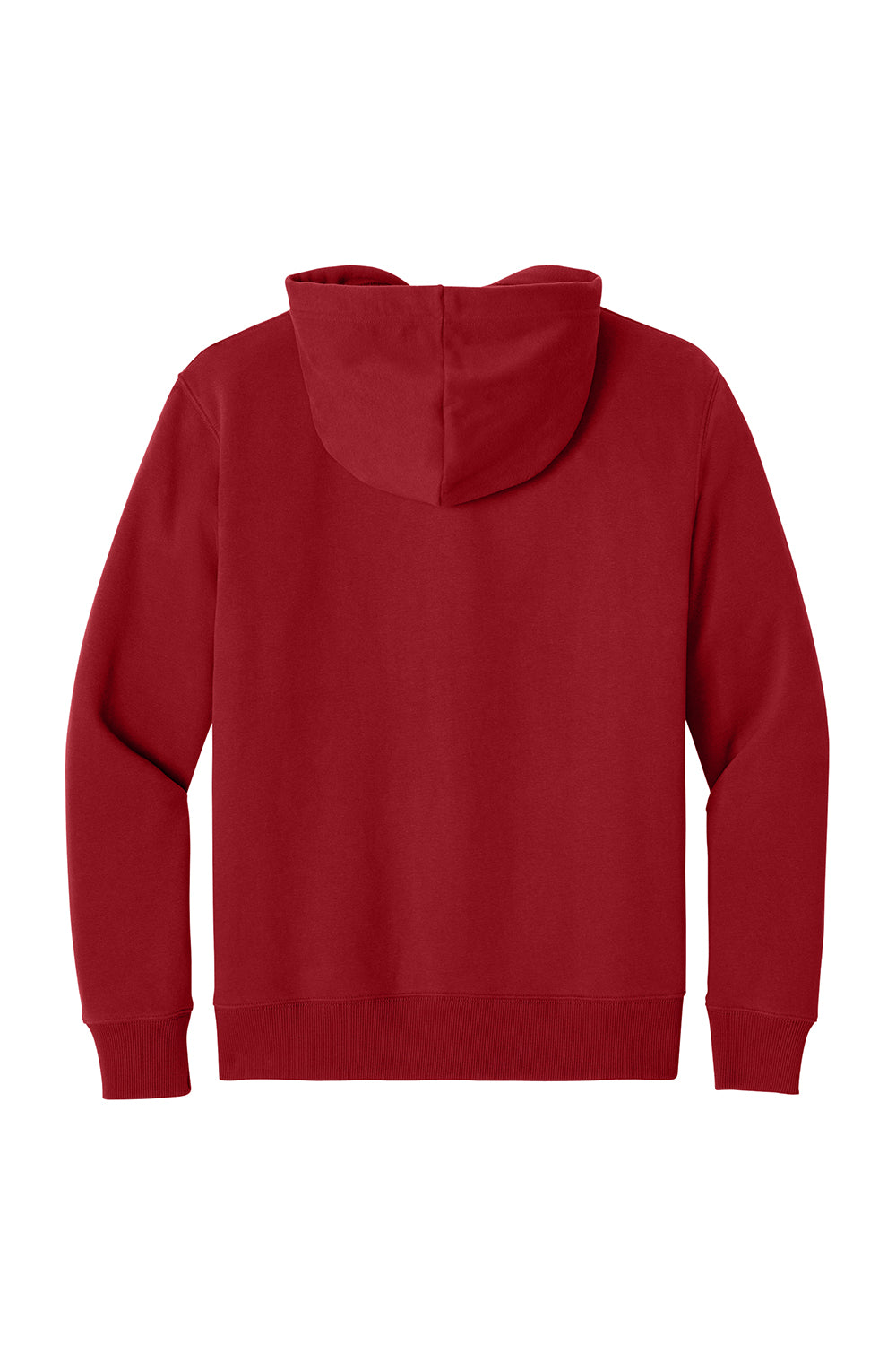 District DT6600 Mens V.I.T. Heavyweight Fleece Hooded Sweatshirt Hoodie Classic Red Flat Back