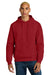 District DT6600 Mens V.I.T. Heavyweight Fleece Hooded Sweatshirt Hoodie Classic Red Model Front