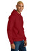 District DT6600 Mens V.I.T. Heavyweight Fleece Hooded Sweatshirt Hoodie Classic Red Model Side