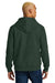 District DT6600 Mens V.I.T. Heavyweight Fleece Hooded Sweatshirt Hoodie Forest Green Model Back