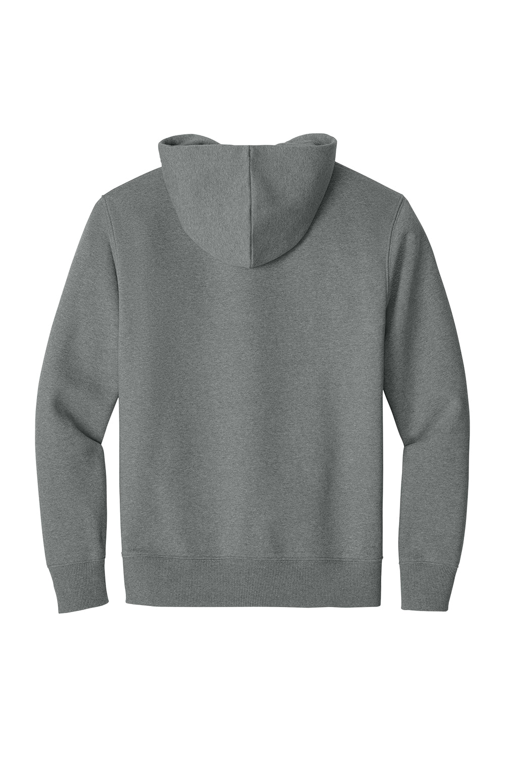 District DT6600 Mens V.I.T. Heavyweight Fleece Hooded Sweatshirt Hoodie Grey Frost Flat Back