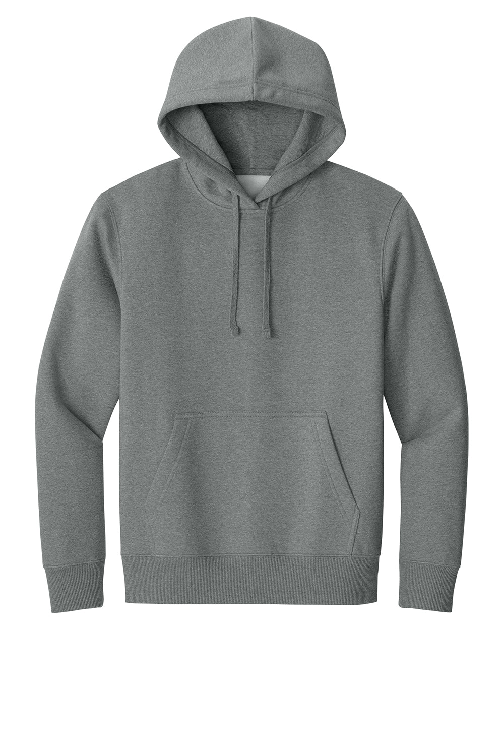 District DT6600 Mens V.I.T. Heavyweight Fleece Hooded Sweatshirt Hoodie Grey Frost Flat Front