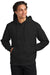 District DT6600 Mens V.I.T. Heavyweight Fleece Hooded Sweatshirt Hoodie Black Model Front