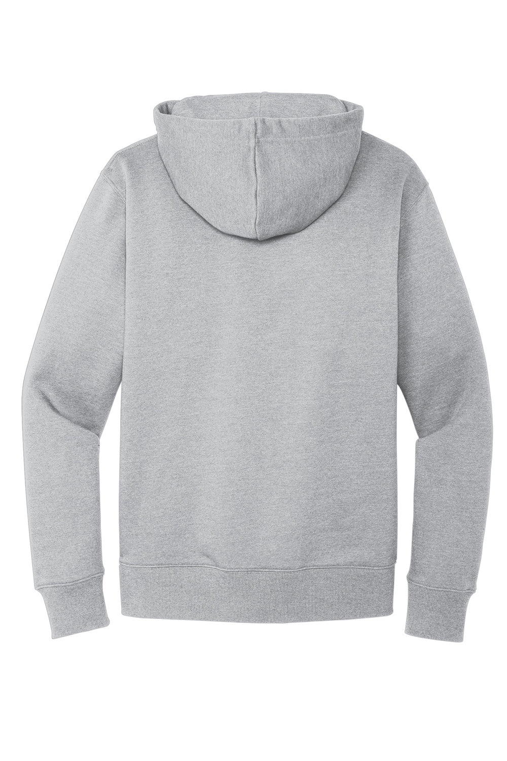 District DT6600 Mens V.I.T. Heavyweight Fleece Hooded Sweatshirt Hoodie Heather Light Grey Flat Back