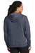 District DT6600 Mens V.I.T. Heavyweight Fleece Hooded Sweatshirt Hoodie Heather Navy Blue Model Back