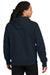 District DT6600 Mens V.I.T. Heavyweight Fleece Hooded Sweatshirt Hoodie New Navy Blue Model Back