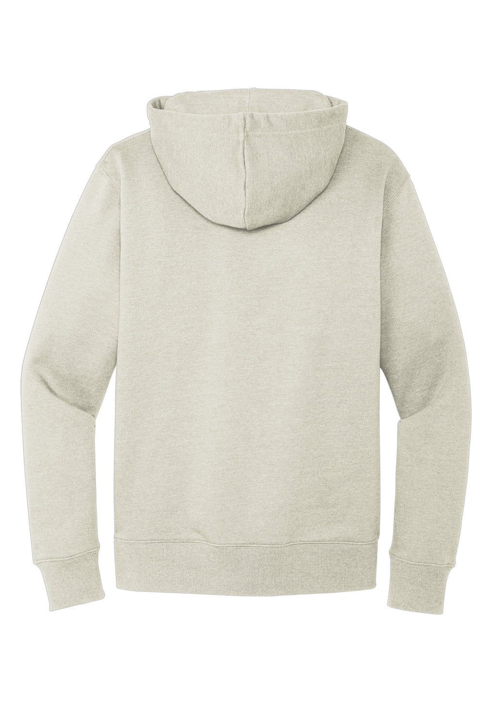 District DT6600 Mens V.I.T. Heavyweight Fleece Hooded Sweatshirt Hoodie Heather Oatmeal Flat Back