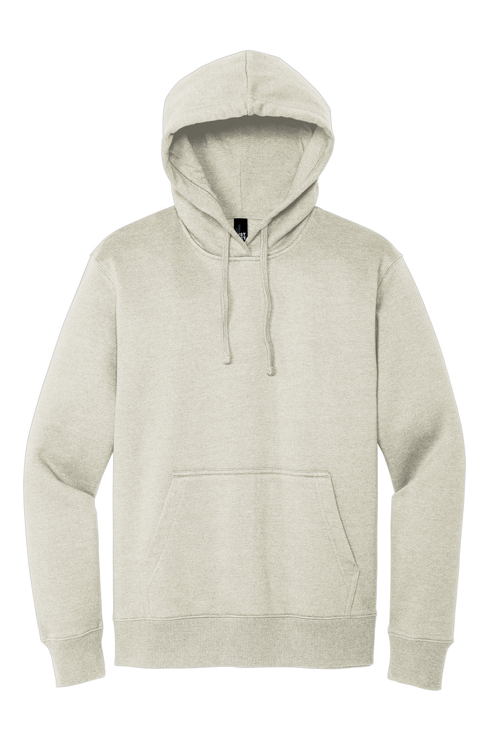 District DT6600 Mens V.I.T. Heavyweight Fleece Hooded Sweatshirt Hoodie Heather Oatmeal Flat Front