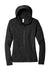 District DT665 Womens Medal Full Zip Hooded Sweatshirt Hoodie Black Flat Front