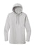 District DT671 Womens French Terry Hooded T-Shirt Hoodie Heather Light Grey Flat Front