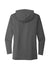 District DT671 Womens French Terry Hooded T-Shirt Hoodie Washed Coal Grey Flat Back