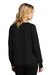 District DT672 Womens French Terry Crewneck Sweatshirt Black Model Back