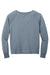 District DT672 Womens French Terry Crewneck Sweatshirt Heather Flint Blue Flat Back