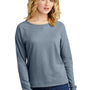 District Womens French Terry Crewneck Sweatshirt - Heather Flint Blue