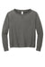 District DT672 Womens French Terry Crewneck Sweatshirt Washed Coal Grey Flat Front