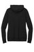 District DT673 Womens French Terry Full Zip Hooded Sweatshirt Hoodie Black Flat Back