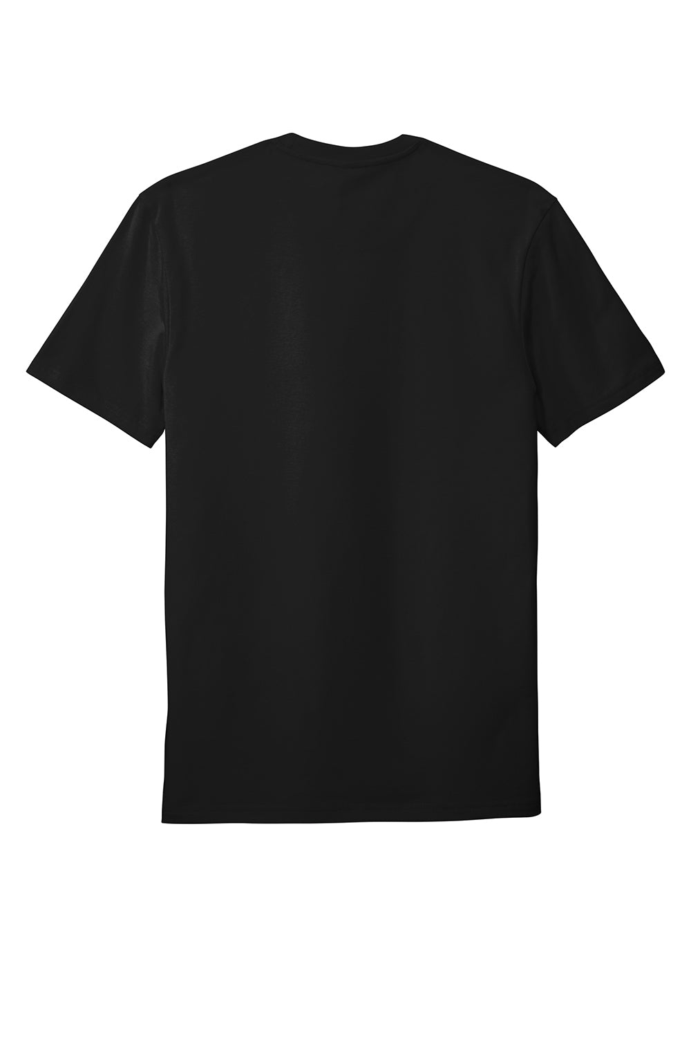 District DT7500 Mens Flex Short Sleeve Crewneck T-Shirt Black Flat Back