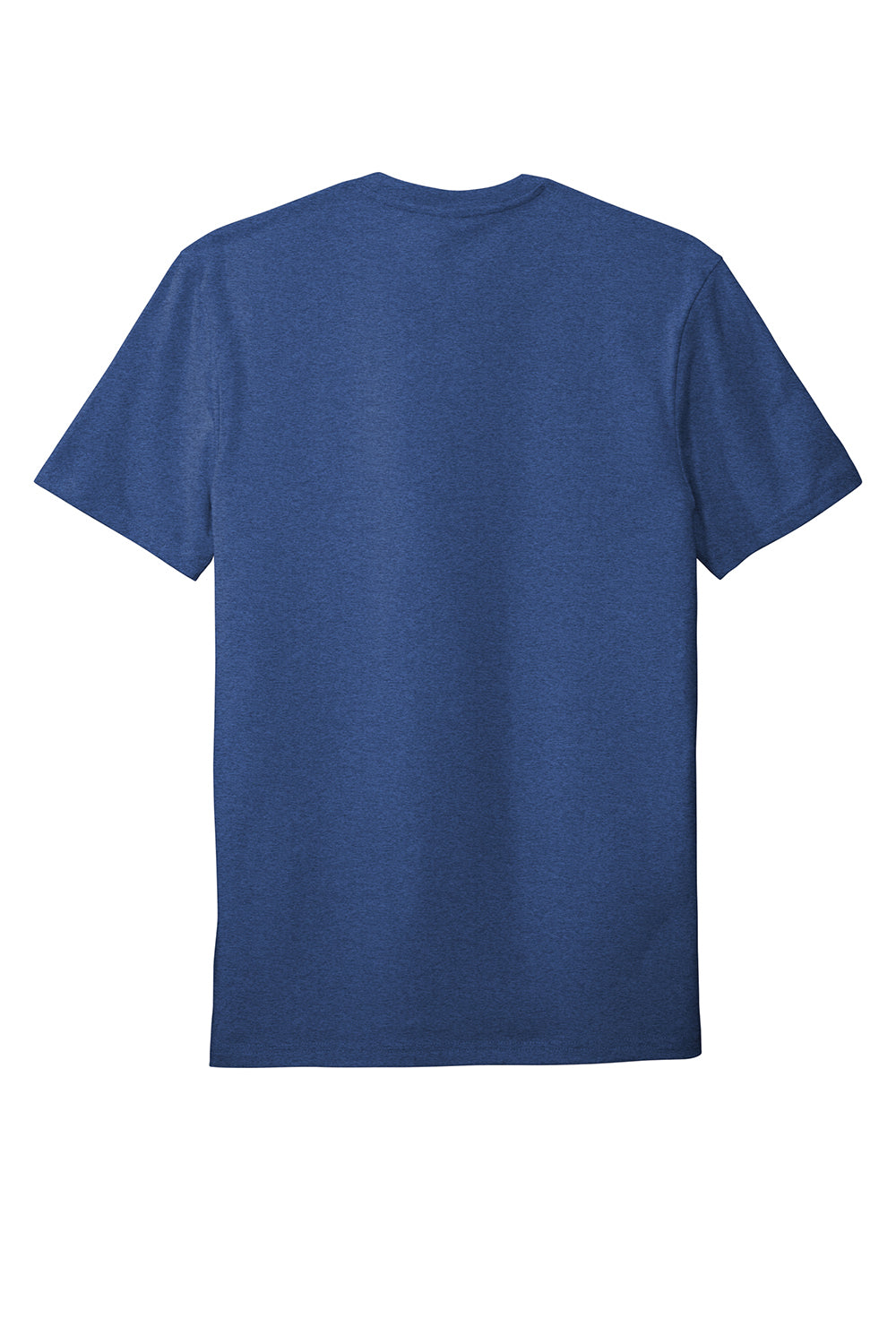 District DT7500 Mens Flex Short Sleeve Crewneck T-Shirt Heather Deep Royal Blue Flat Back