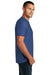 District DT7500 Mens Flex Short Sleeve Crewneck T-Shirt Heather Deep Royal Blue Model Side