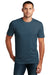 District DT7500 Mens Flex Short Sleeve Crewneck T-Shirt Heather Neptune Blue Model Front