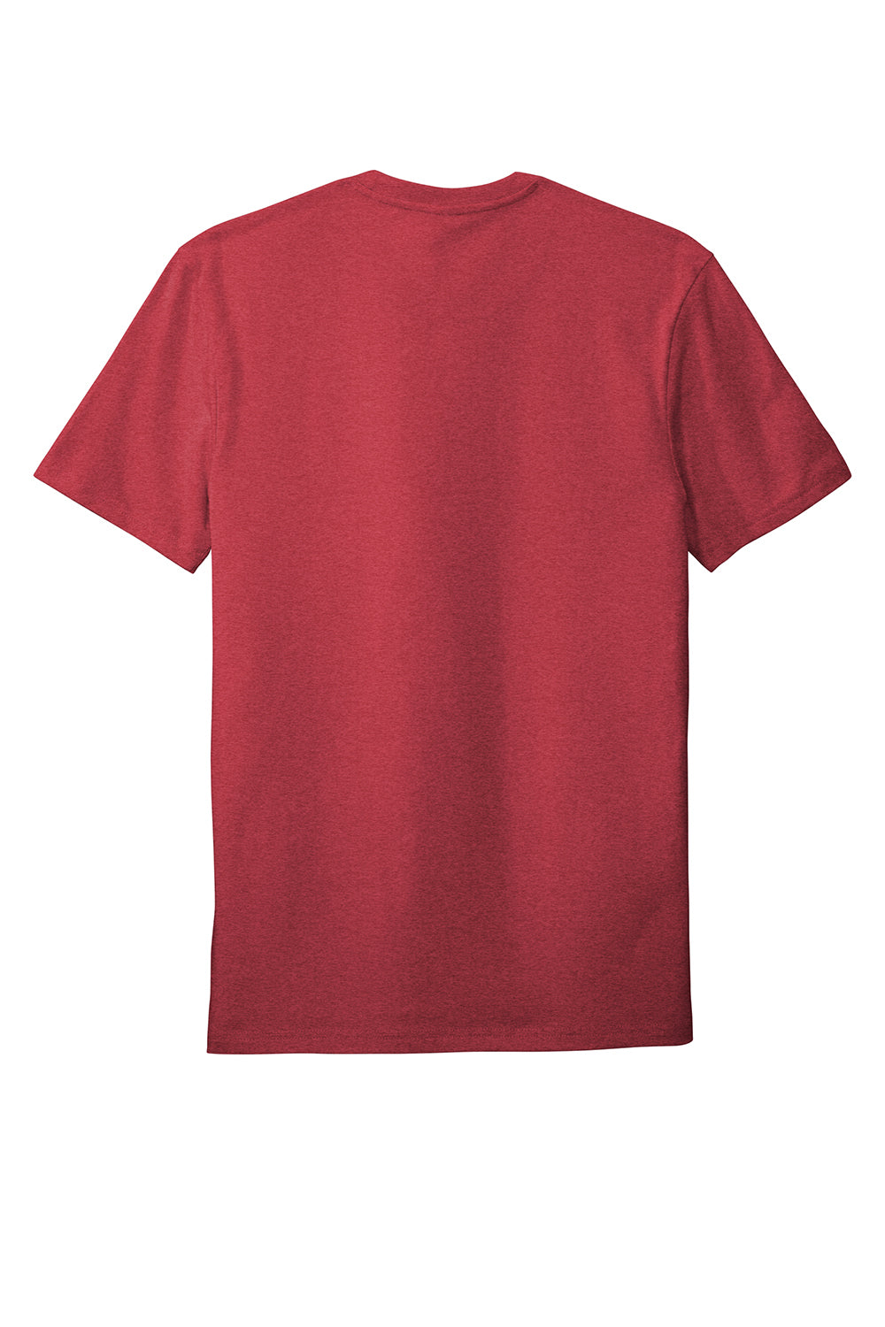 District DT7500 Mens Flex Short Sleeve Crewneck T-Shirt Heather Red Flat Back