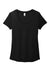 District DT7501 Womens Flex Short Sleeve Scoop Neck T-Shirt Black Flat Front