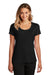 District DT7501 Womens Flex Short Sleeve Scoop Neck T-Shirt Black Model Front