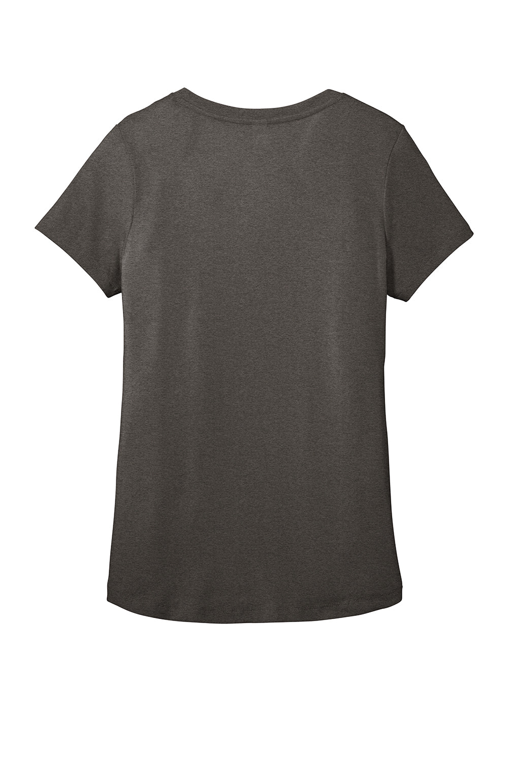 District DT7501 Womens Flex Short Sleeve Scoop Neck T-Shirt Heather Charcoal Grey Flat Back