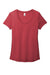 District DT7501 Womens Flex Short Sleeve Scoop Neck T-Shirt Heather Red Flat Front